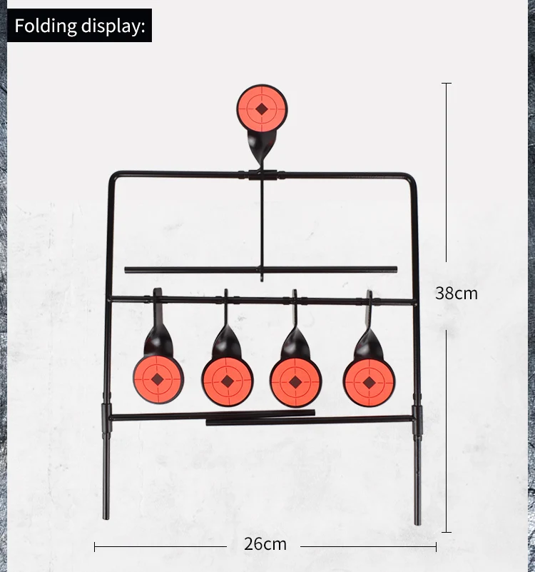 High Quality Tactical Steel Archery Outdoor Hunting Target Unisex Heavy Metal Spinning Pallet Shooting Gun & Archery Toy