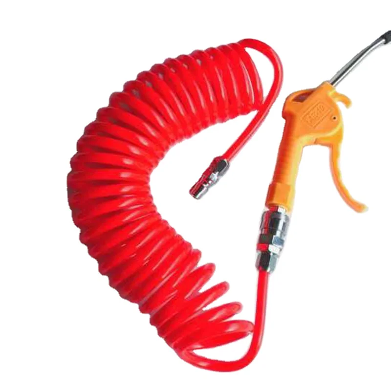 Air Brake Pneumatic Recoil Spiral Flexible Spring Coiled Watering Air Compressor Self Coiling Curly Hose Tube