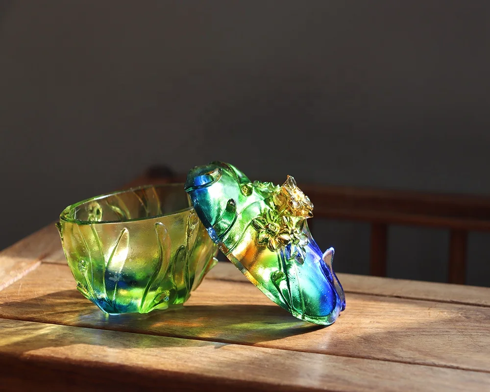 Customized Simple Design Crystal Glass Jewelry Box Crystal Candy Jar For Home  Decoration
