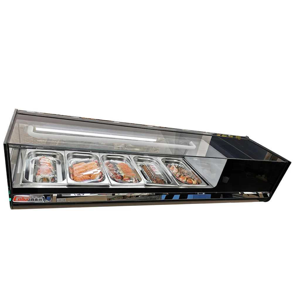 7 pan countertop mini bakery cake refrigerated display cabinets pastry