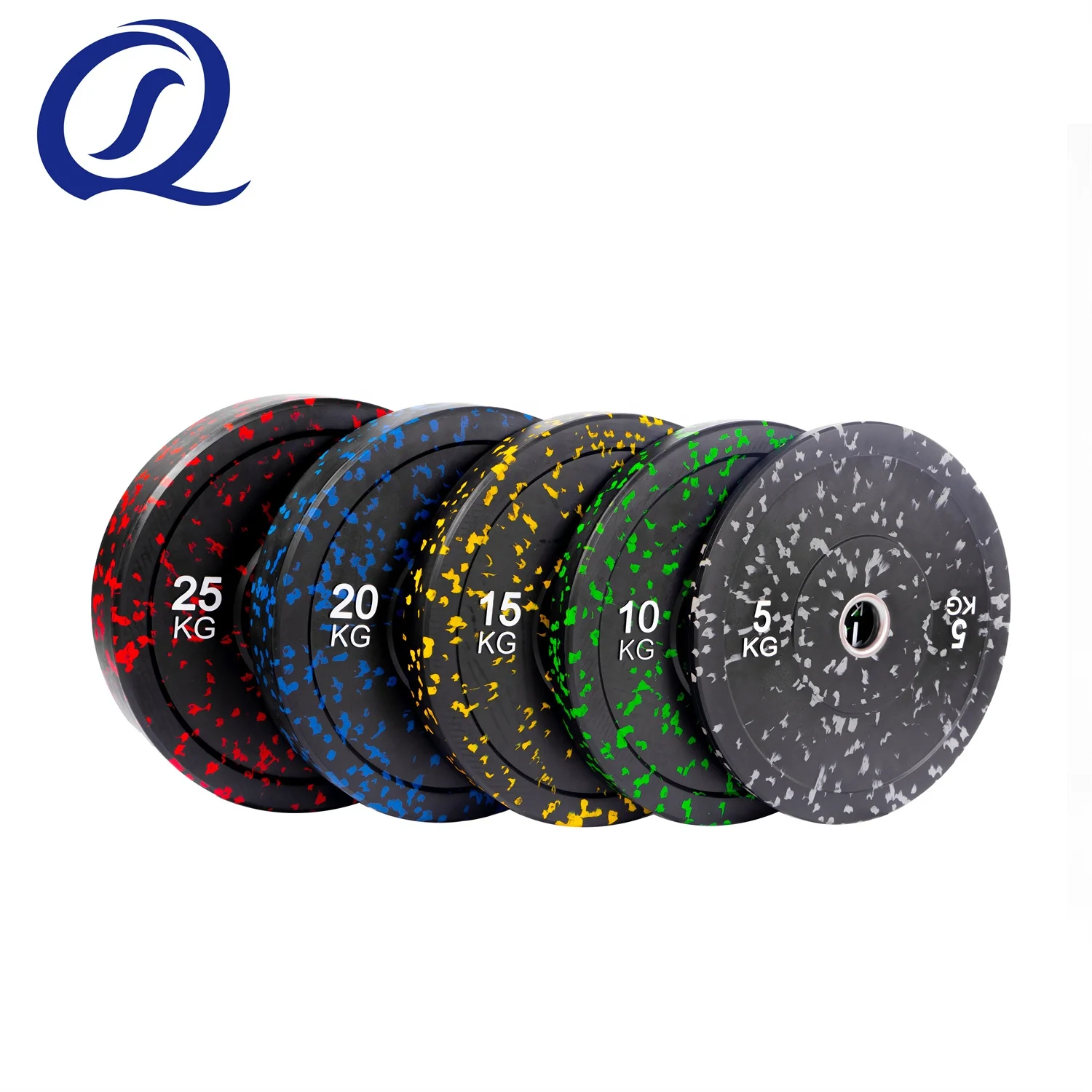 Top Quality Durable Cross Fitness Equipment Color Camouflage Rubber Bumper Weight Barbell Plates