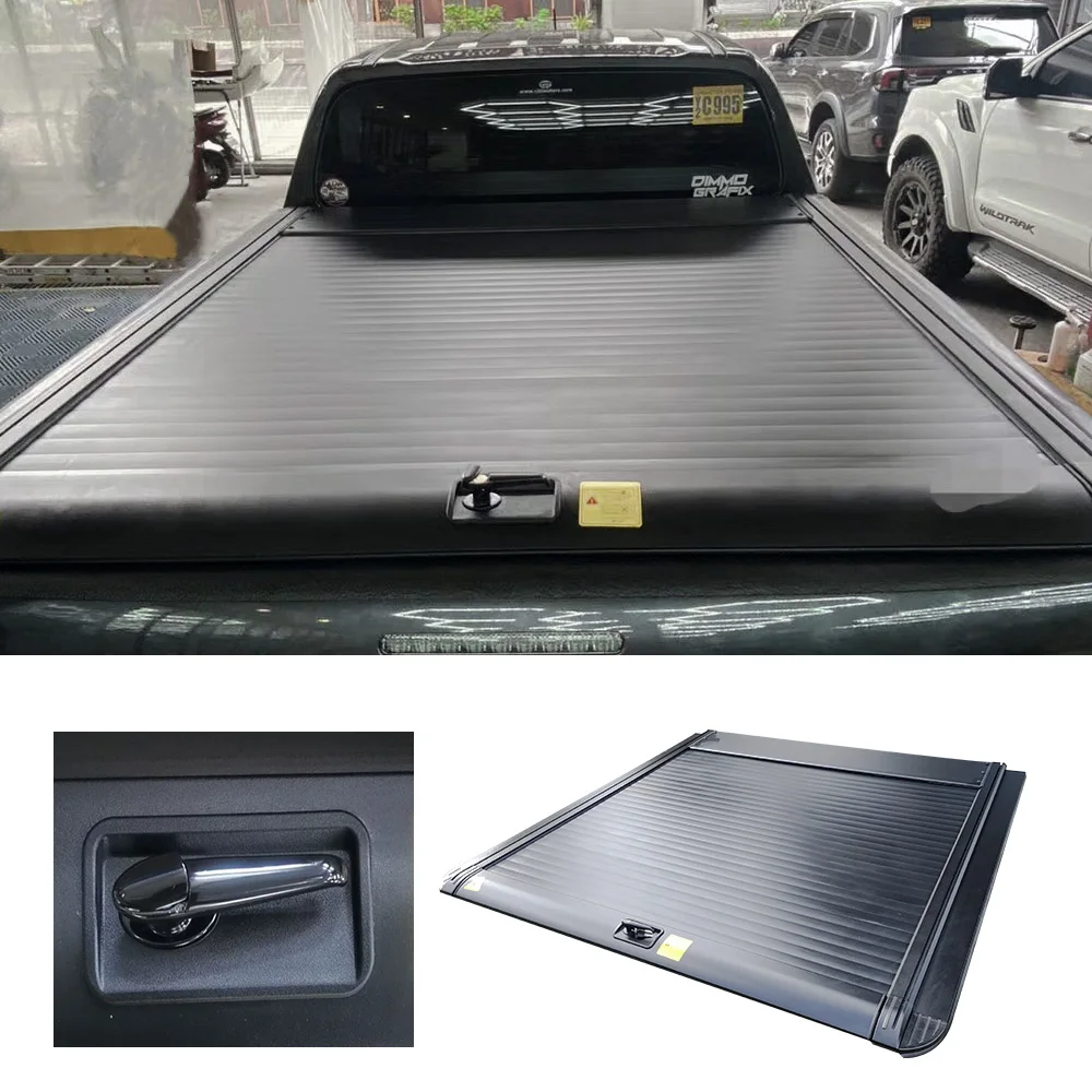 Hot selling KQD Waterproof  Retractable Tonneau Cover Manual Pickup Bed Cover For Mitsubishi Triton