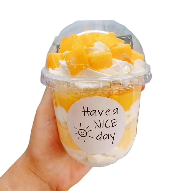 High quality 500 ml 16oz plastic U shape PP  bubble tea cup with lids and straws