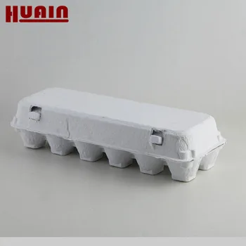 Eco Friendly Customized  Molded Paper Pulp Packaging Box For 12 eggs