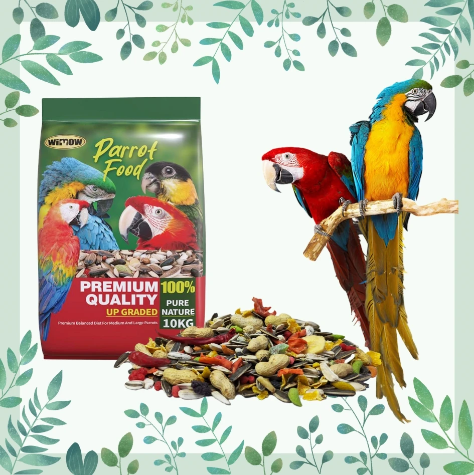 Поддержка частный логотип оптовая продажа натуральный питательный микс семена фруктов корм для попугая средних крупных птиц
