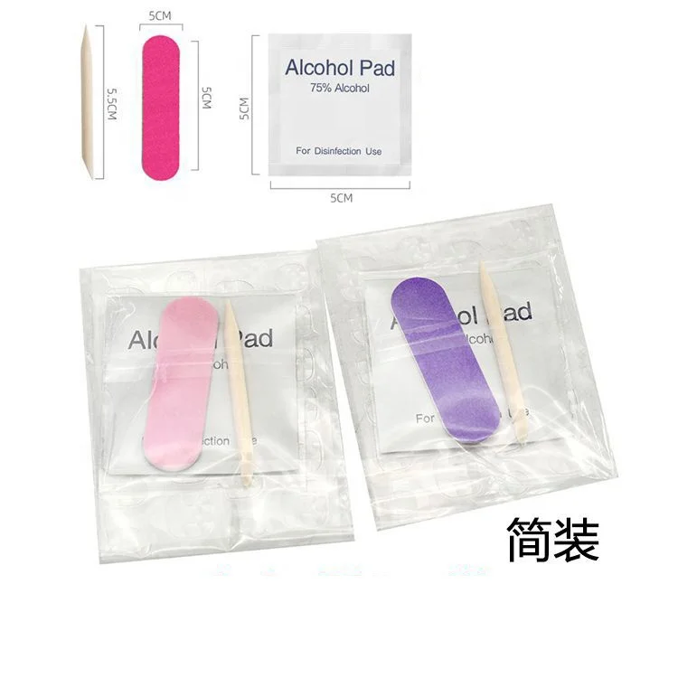Manicure Pedicure Kit Wearing Nail Art Kit Accessories Wood Chip Mini Nail File Alcohol Chip Tool Set Callus Skin Remover