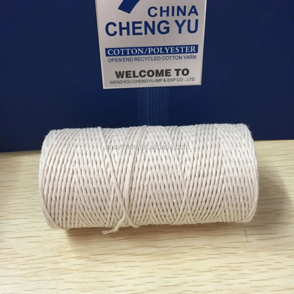 china rope factory eco friendly cheap recycle multi ply twisted braided colored cotton bakers twine rope cord yarn