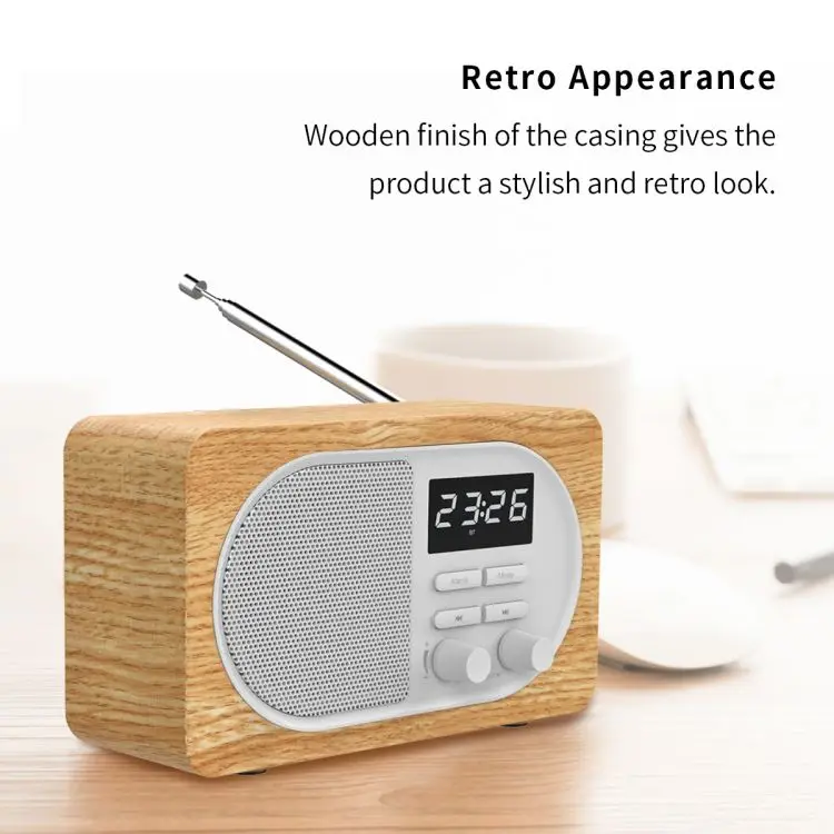 Desktop FM Alarm Clock BT 5.0 Wireless Speaker