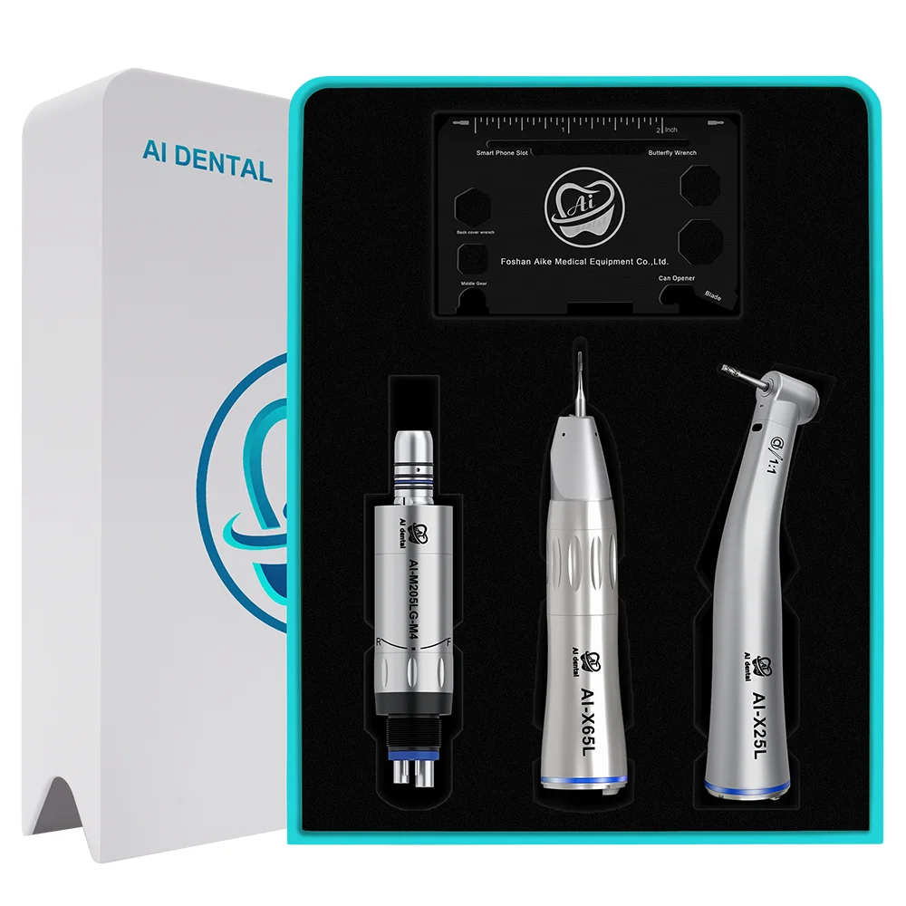 S3-M205LGS4 низкоскоростной набор наконечника 1:1 контрагента с прямым светодиодным двигателем стоматологических инструментов 4 отверстиями