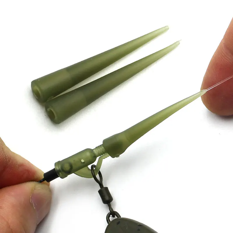 Аксессуары для рыбалки на карпа, фторуглеродная леска без одежды, рыболовные инструменты, резиновый хвост для Zig Rig, грубый свинцовый зажим, рыболовные снасти