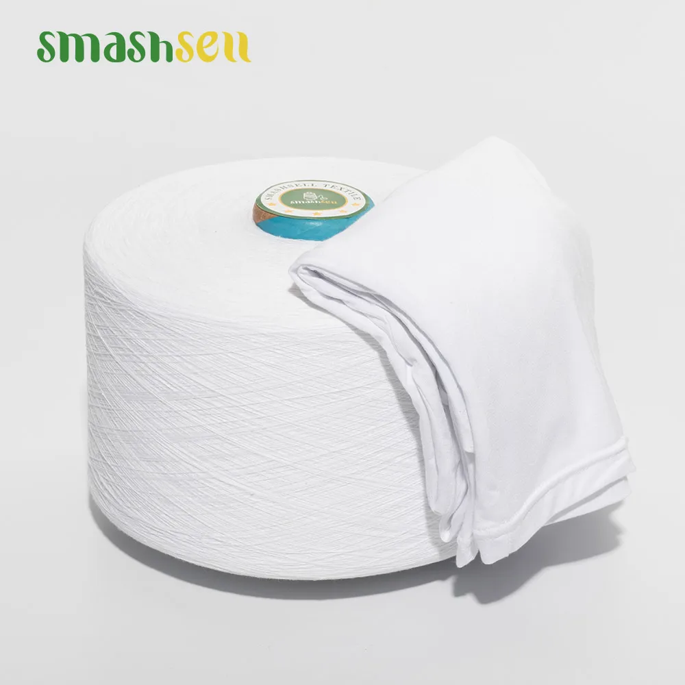 Производитель регенерированной хлопчатобумажной пряжи 8PLY войлочная пряжа 35 65 переработанная Смешанная Полиэфирная/хлопчатобумажная для вязания