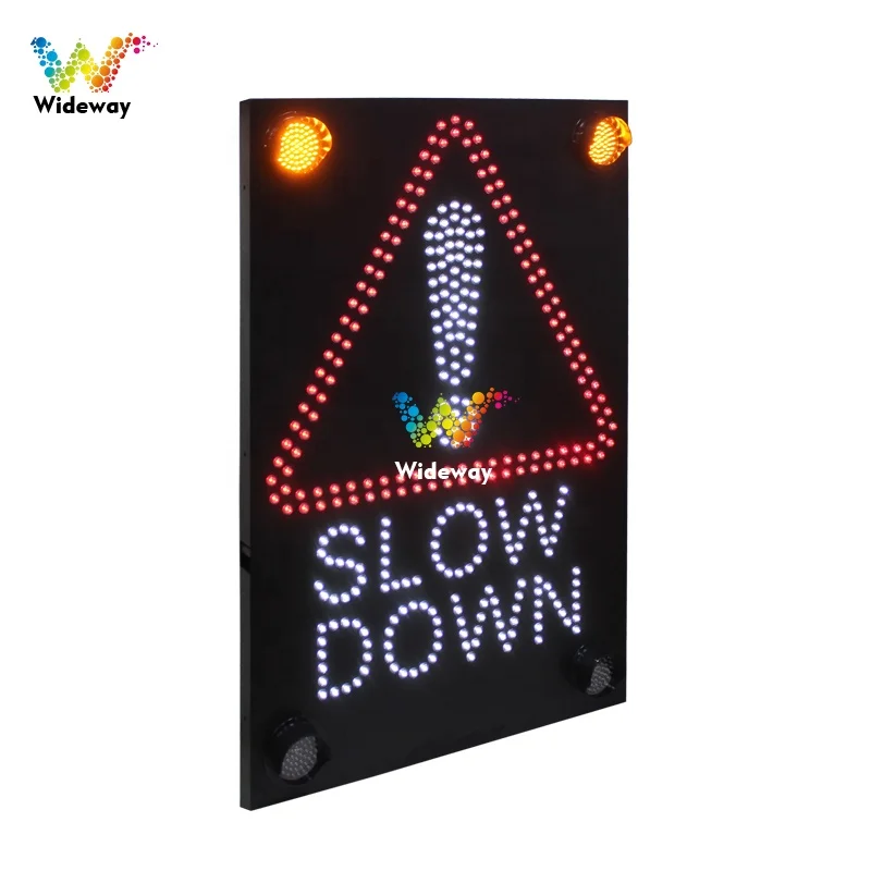 Road safety warning slow down LED traffic signs