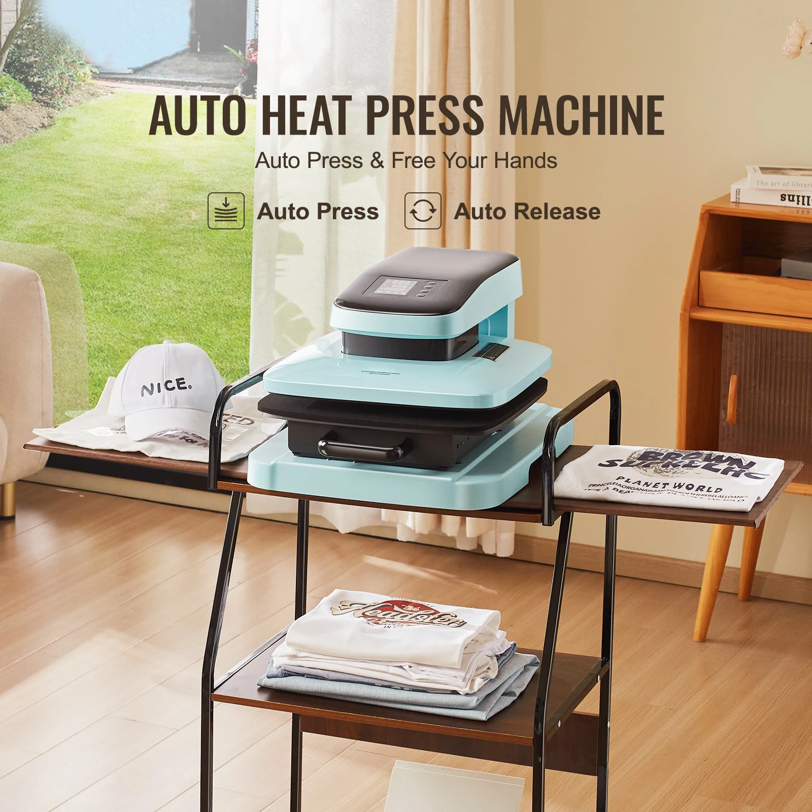 vevor Heat Press Machine 15 x 15 in Smart T Shirt Press Machine with Auto Release Heats Up Fast Heat Press for T Shirts