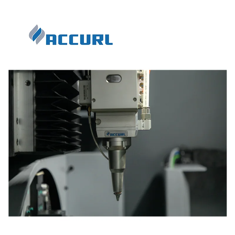 ACCURL TubeLINE laser tube cutting machine 80mm diameter metal pipe laser cutting machine with two chucks automatic feeding