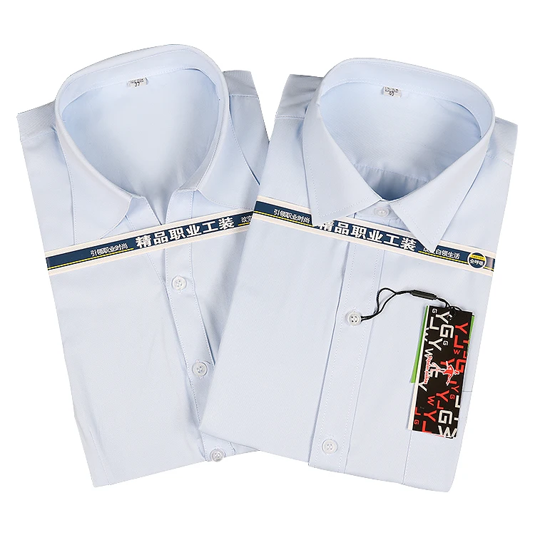 
top-selling high quality CVC60/40 blue men shirts fabric latest shirt designs for men 