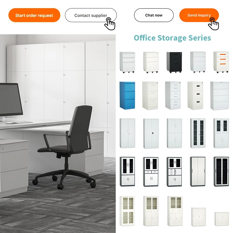 Office Furniture Steel Storage Cabinet Metal Storage Filing Cabinets Customized Metal Cupboard with sliding door