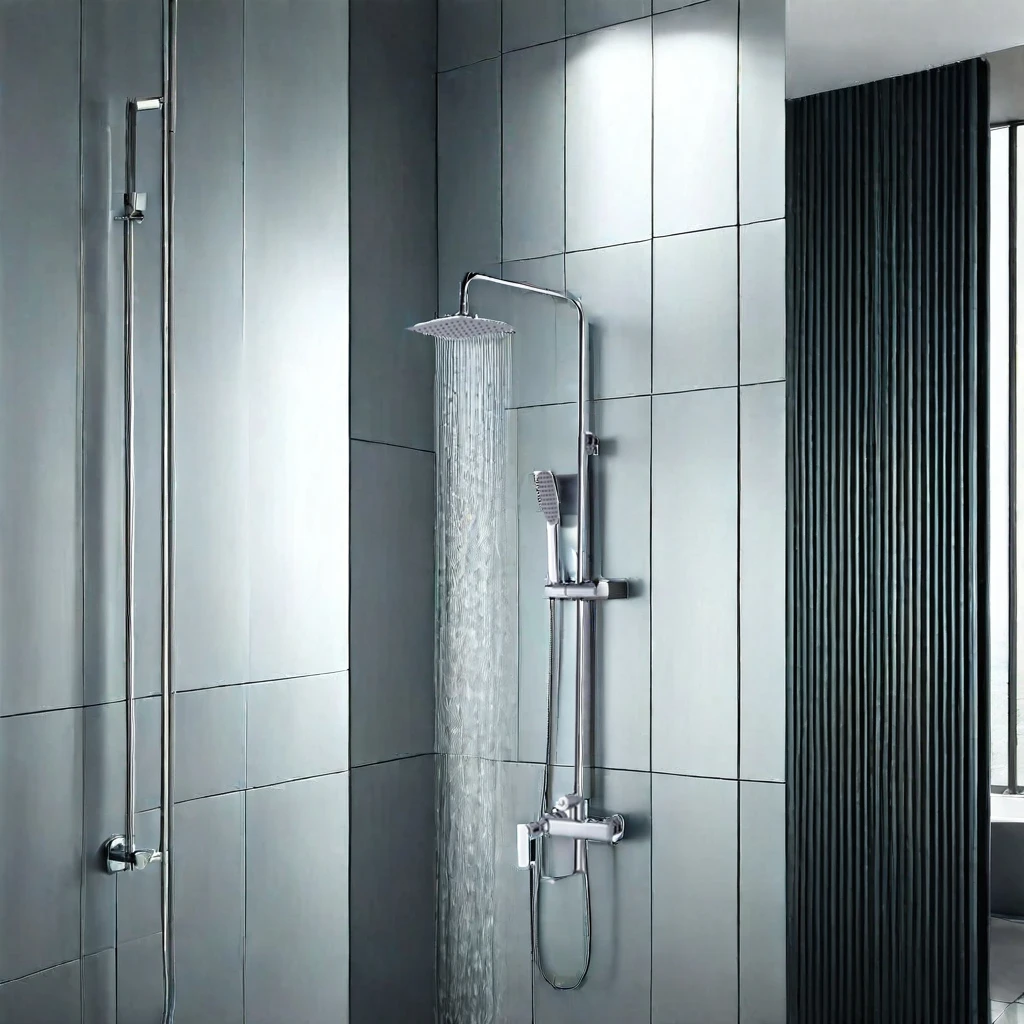 Hot Selling Modern Square Wall Mounted Shower Hot and Cold Mixer with Thermostat for Bathrooms Brass Material Chrome Finish