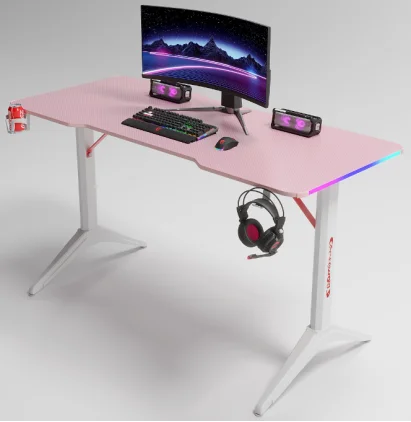 Factory Price L Shaped Racing E Sports Black Panel Left Corner PC Game Game Table Gaming Desks