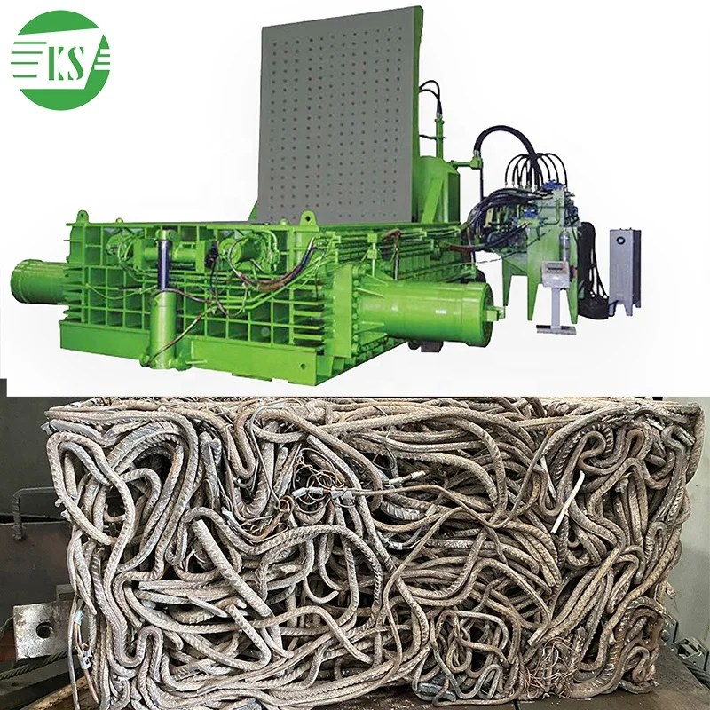 Keshang Horizontal Hydraulic Iron And Metal Recycling Iron Scrap Copper Wire Recycling Baler