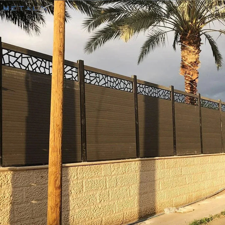 High Quality Wood Plastic Composite Privacy Fence Home Garden WPC Fence Panels Outdoor