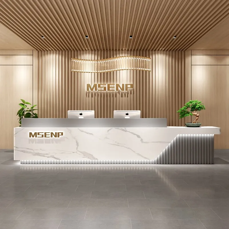luxury white front desk counter reception desk modern hotel beauty salon reception desks