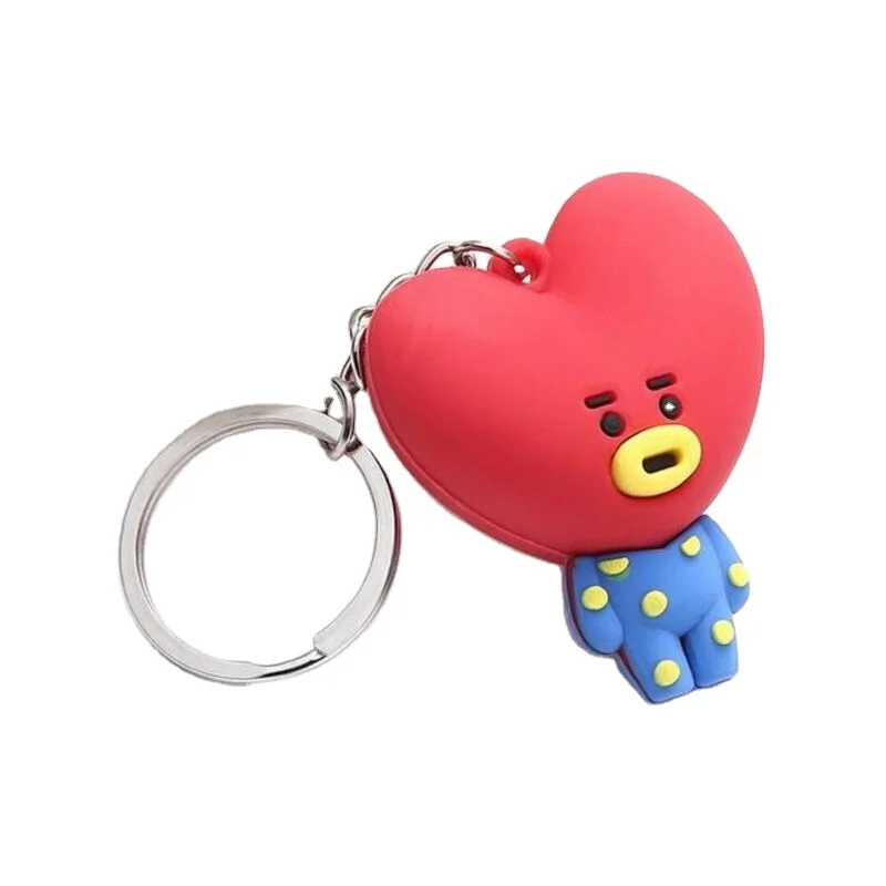 
BTS cartoon creative environmental protection custom key chain bag pendant key chain 