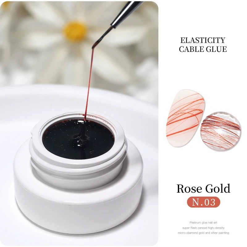 5ml Spider Wire UV Gel Nail Polish 6Colors Flower Drawing Painting Gel Creative Point-to- Line Nail Art Gel Polish Varnish