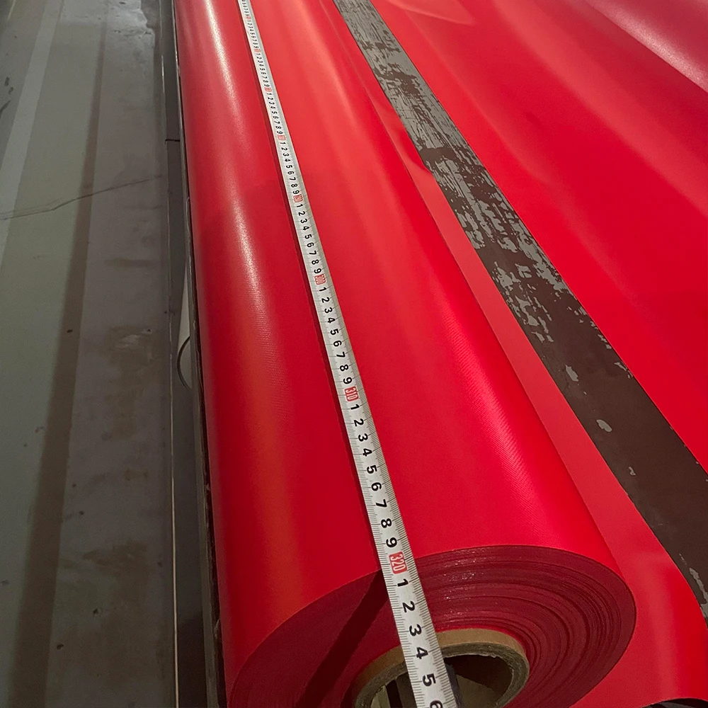 Wholesale 650GSM Red Color Coated PVC Tarpaulin PVC Vinyl Fabric