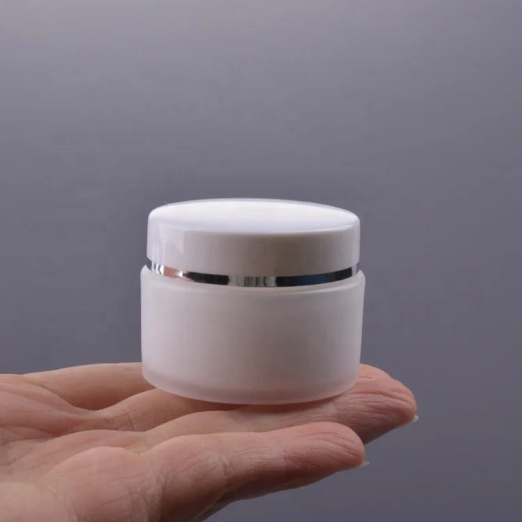 10g 15g 20g 30g 50g Empty White Double Wall Frosted Plastic Packaging Container PP Cosmetic Cream Jar For Sale