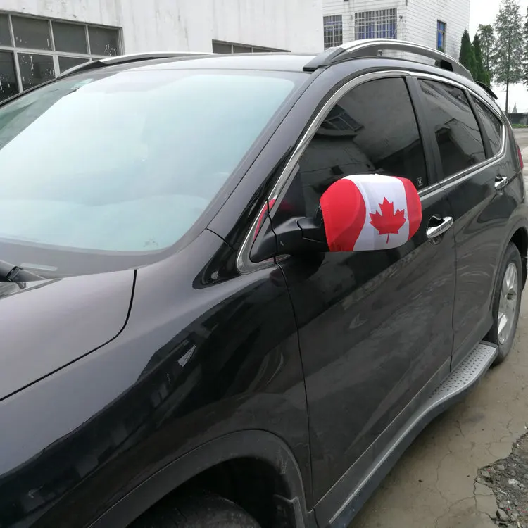 Fans Cheer qatar World Football Soccer Cup car accessories flag design rearview side mirror covers spandex car mirror covers