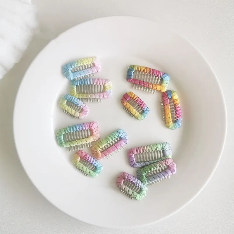 LM0001M new fashion dog hair clip cute DIY handmade pet BB clip mni rainbow clip for small dog