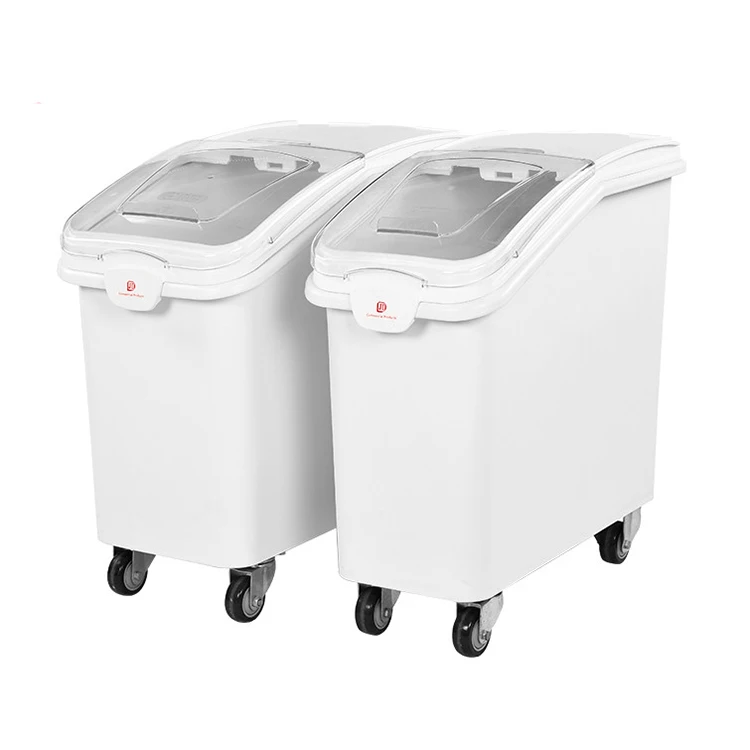 81L/102L NSF listing Movable Food Storage Flour Bin Ingredient Bin