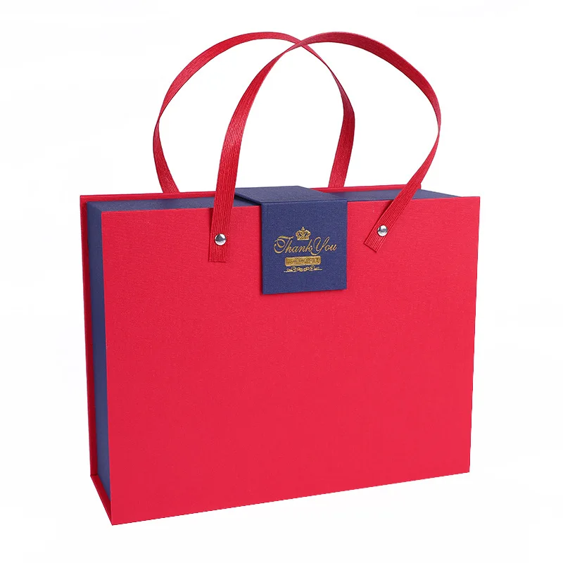 Customized  refined  packaging gift box with portable paper bag