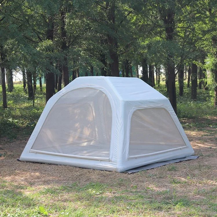 Customized Waterproof Air Inflatable Luxury Cabin House Cotton Tent Camping Outdoor For 5-6 Person Inflatable Camping Tent