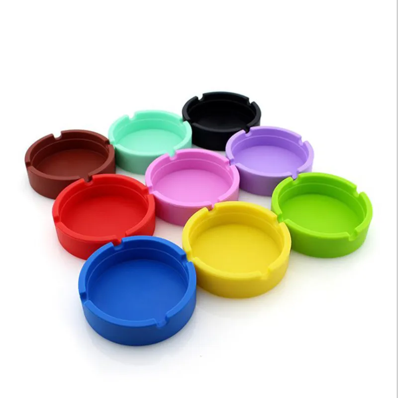 Factory Price Lanchuang Hot Sale Round Ashtray Portable Cigar Ashtray Smoking Accessories Silicon Ashtray