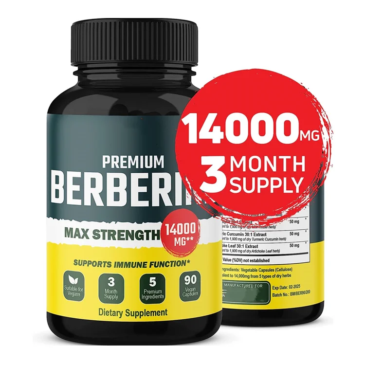 OEM/ODM Private Label Berberine Capsules 300mg 500mg Berberine HCL Capsules