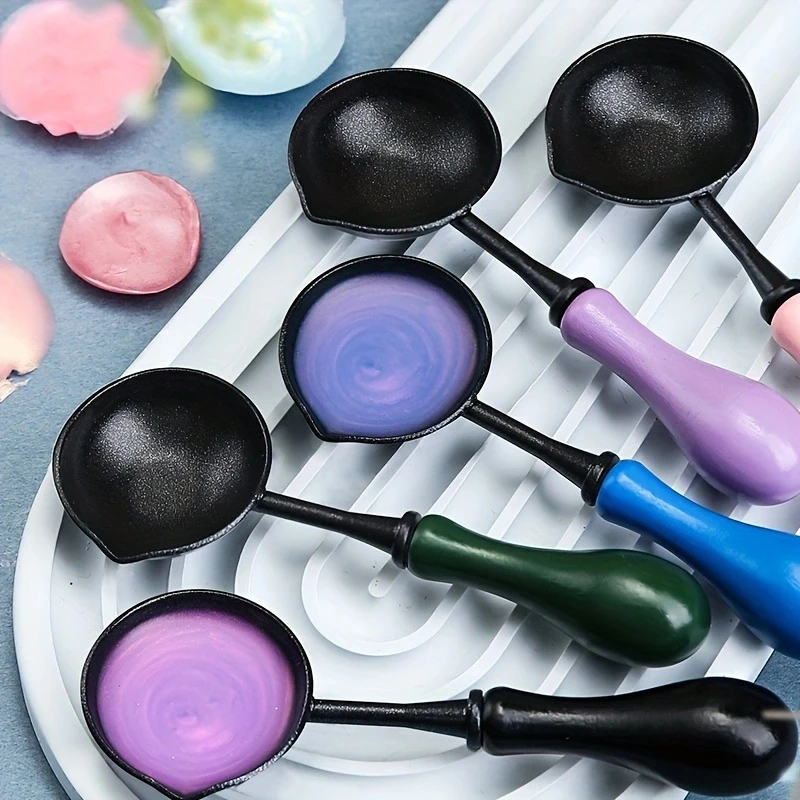 1pc fire paint melting wax non-stick spoon retro fire paint seal heating fire paint wax tool, anti-stick and easy to clean