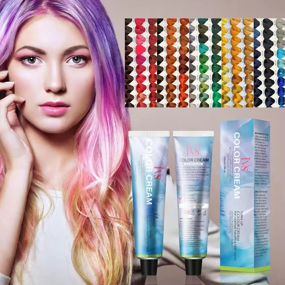 IVS Professional Hair Dye Product Wholesale Salon Use OEM Permanent Hair Color Cream