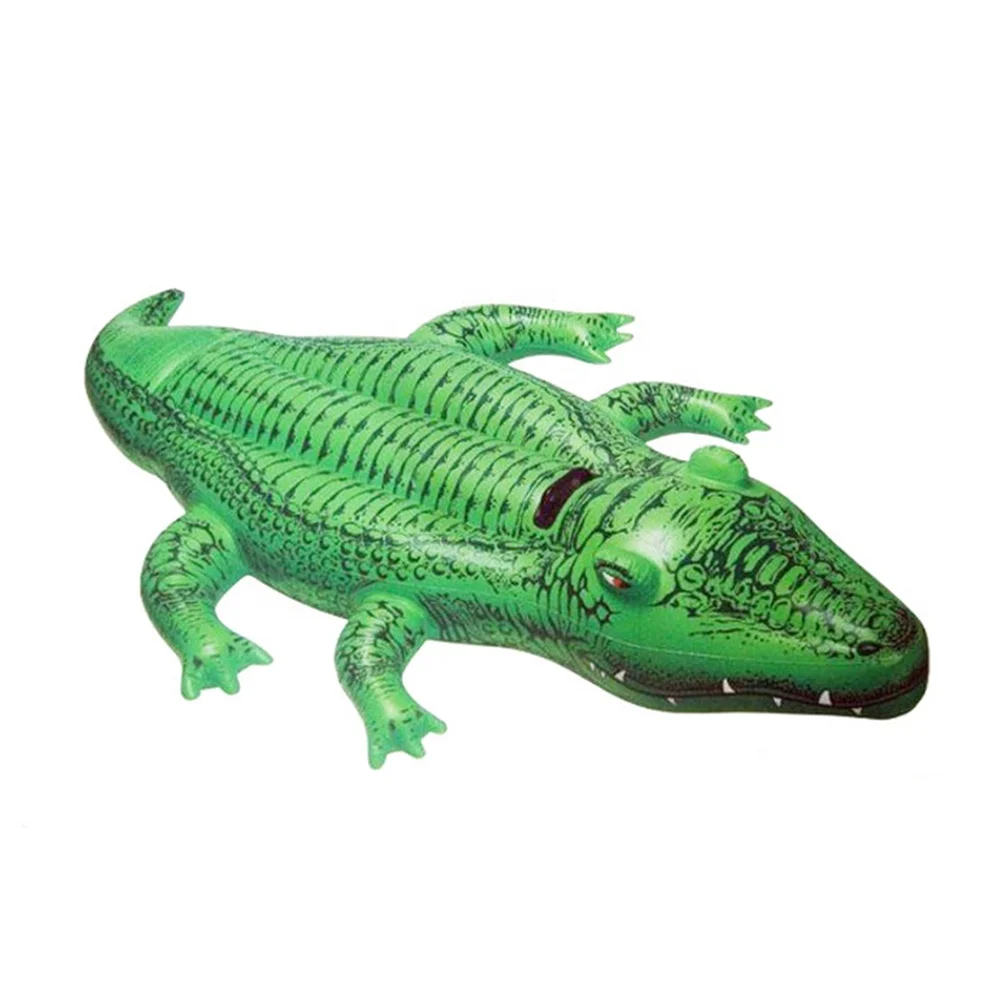 Crocodile Water Fun PVC Inflatable Animal Ride-on Pool Float Rider Toy For Swimming Play