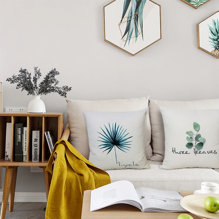 Simple pillow light luxury living room sofa high-end leather pillowcase custom Nordic modern cushion