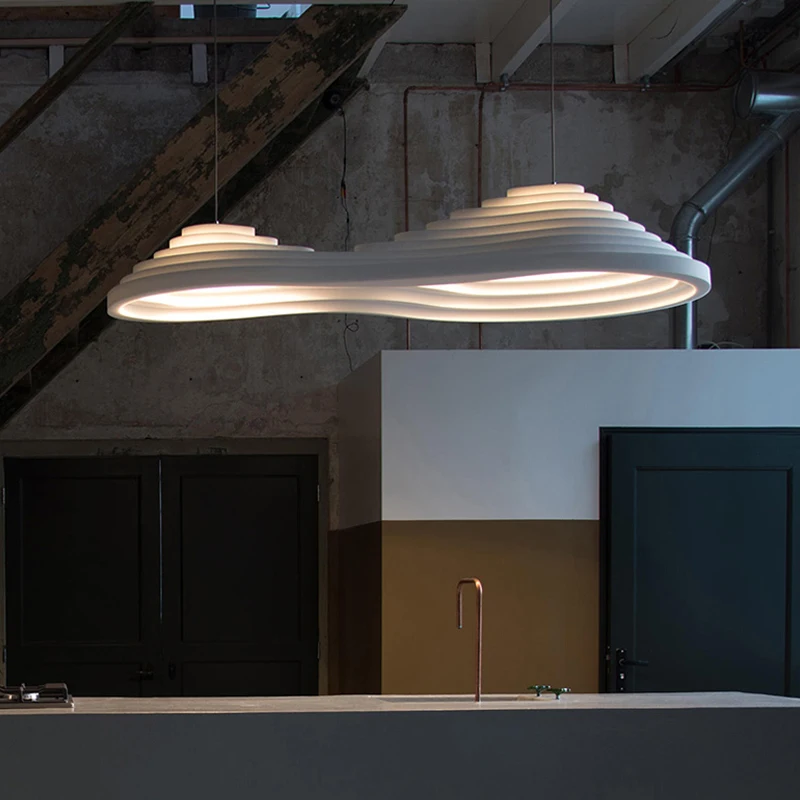 Nordic Wabi Sabi Led Restaurant Bar Chandelier Dining Room Loft Home Decor Pendant Lights Indoor Lighting Hanging Lamp Fixture