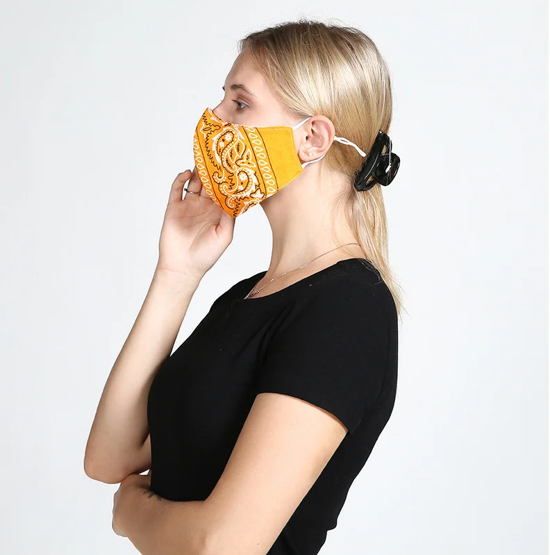 
Cotton fabric African bandana pattern face cover anti dust washable fashion M.A.S.K 