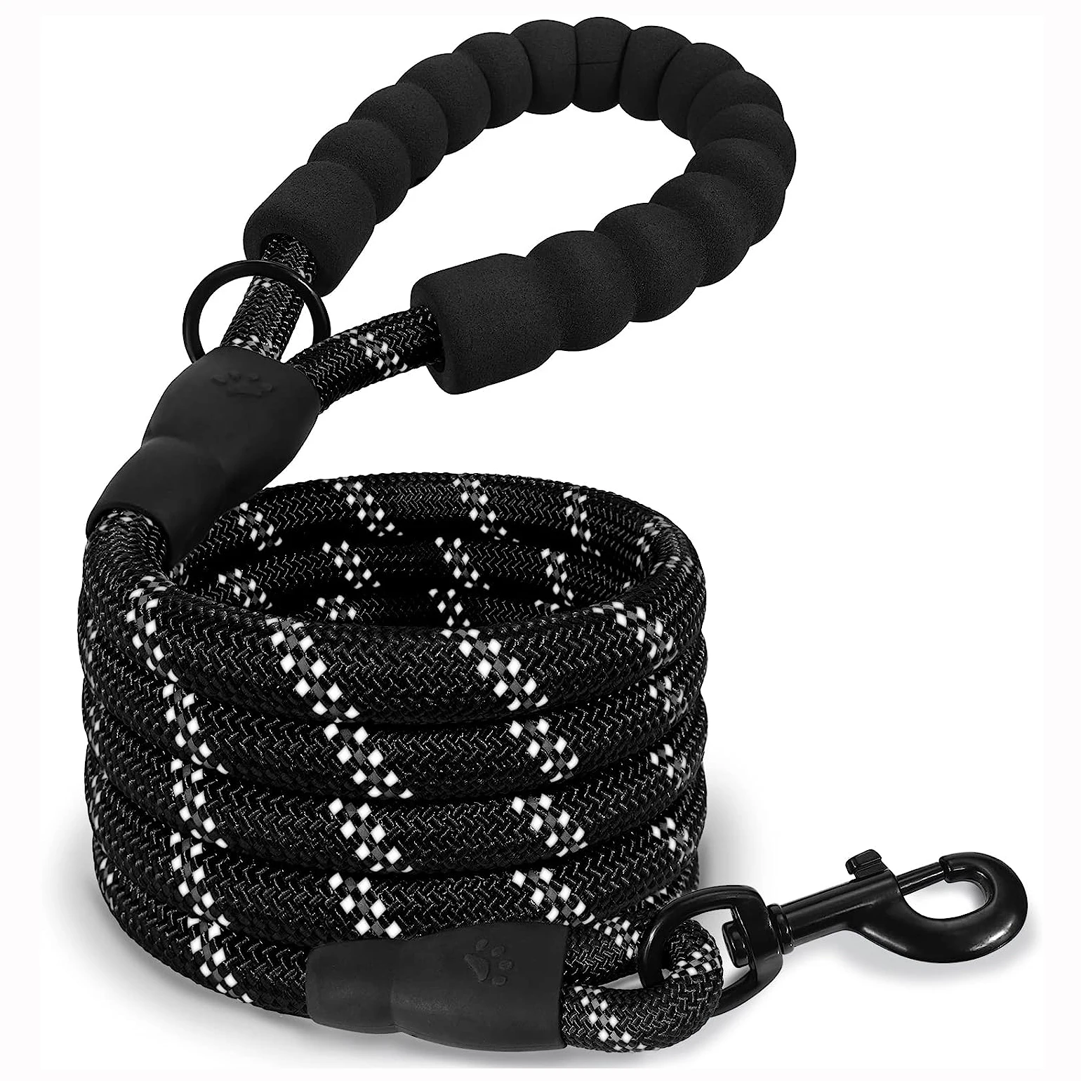 Custom Nylon Webbing Heavy Duty 1.5m/2.0m/3.0m Reflective Strips Training Tactical Pet Dog Leash Rope with Swivel Carabiner