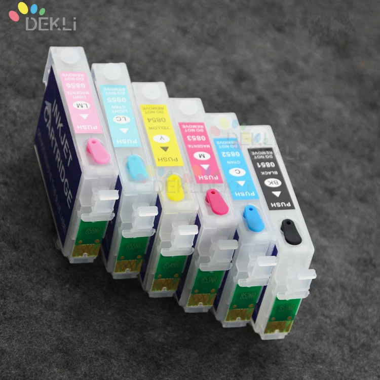 T0801 чернильный картридж для принтера Epson PX710FW PX720WD PX730WD PX800FW заправленный с чипом автоматического сброса