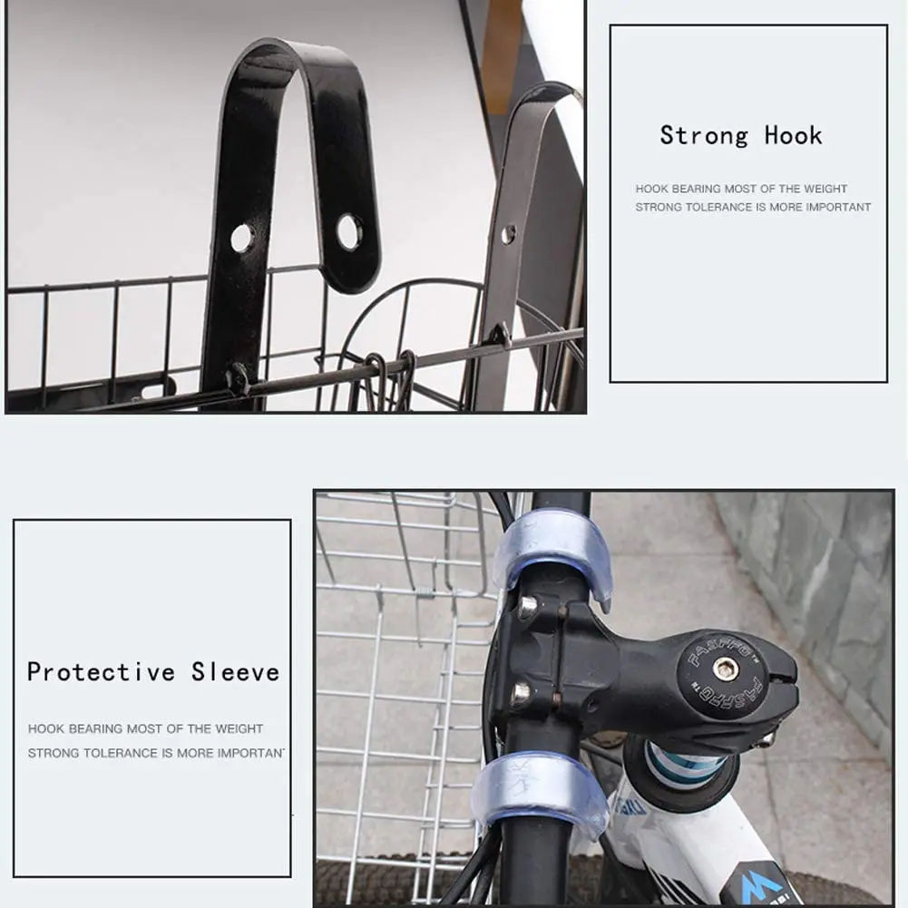 
Rust Proof Removable Bike Wire Basket with Handles Easy Installation on Front Handlebar Folding Bike Front Basket 