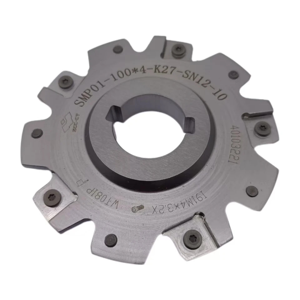 Indexable Milling Tools cutter disc CNC Side and Face Milling Cutter SMP01-100*4-K27-SN12-10 For XSEQ1202 YBG302 Insert Carbide