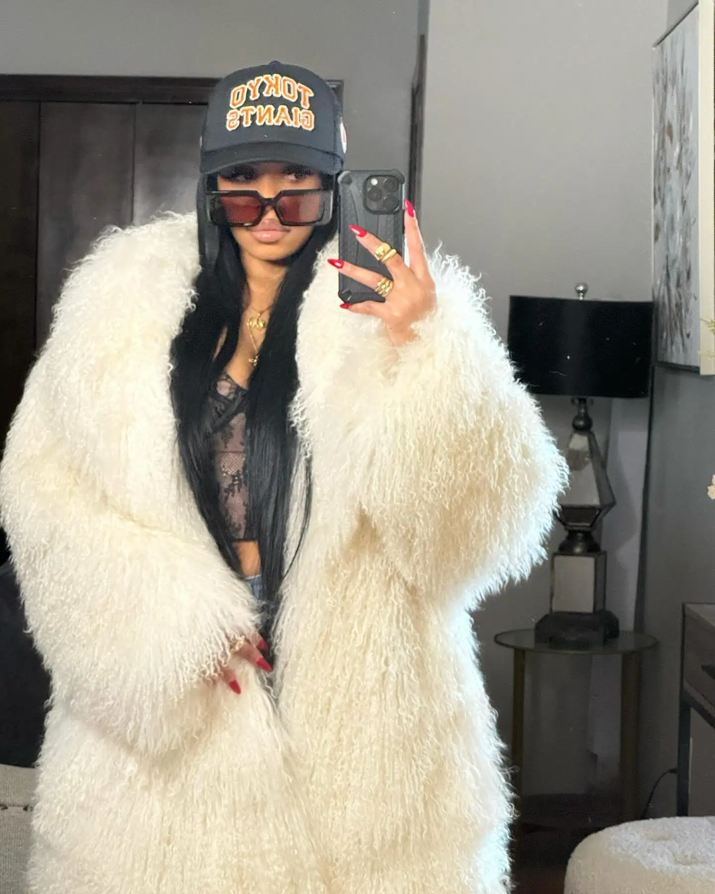 Ladies Genuine Sheep Fur Coat Plus Size Made of Natural Fur Soft Women Full Length Mongolian Fur Coat for Women