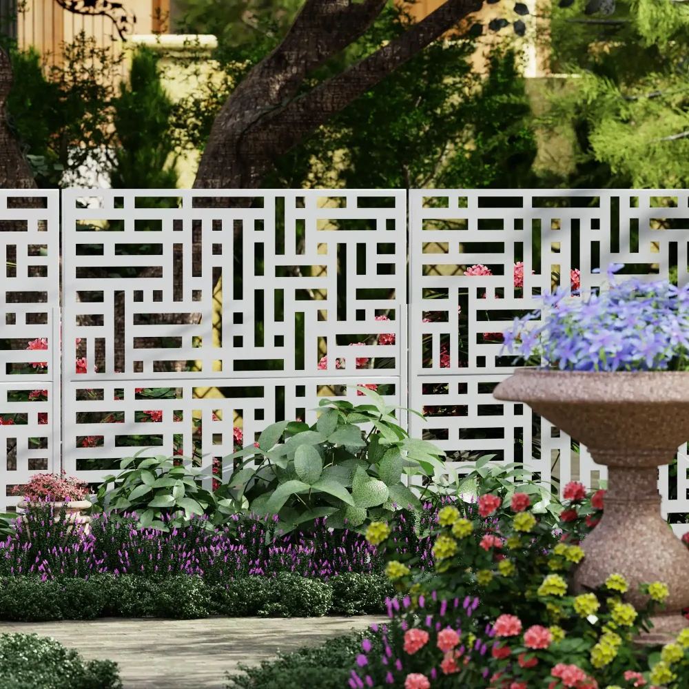 design gate decorative balcony metal garden fence aluminum fence laser cutting gate