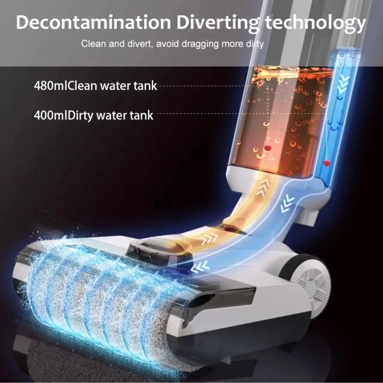 Best Clean New upgraded intelligent rechargeable floor scrubber stick cordless wet dry vacuum cleaner