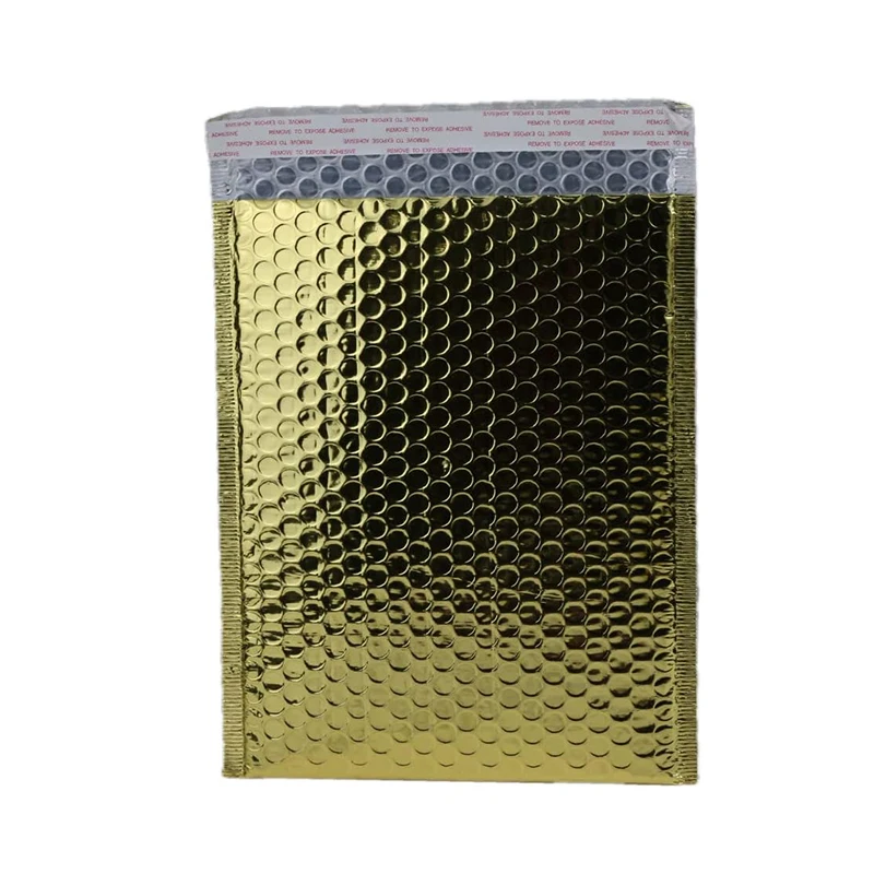 Factory Wholesale 20X25CM Rose Gold Aluminum Foil Metallic Bubble Envelope for Packaging